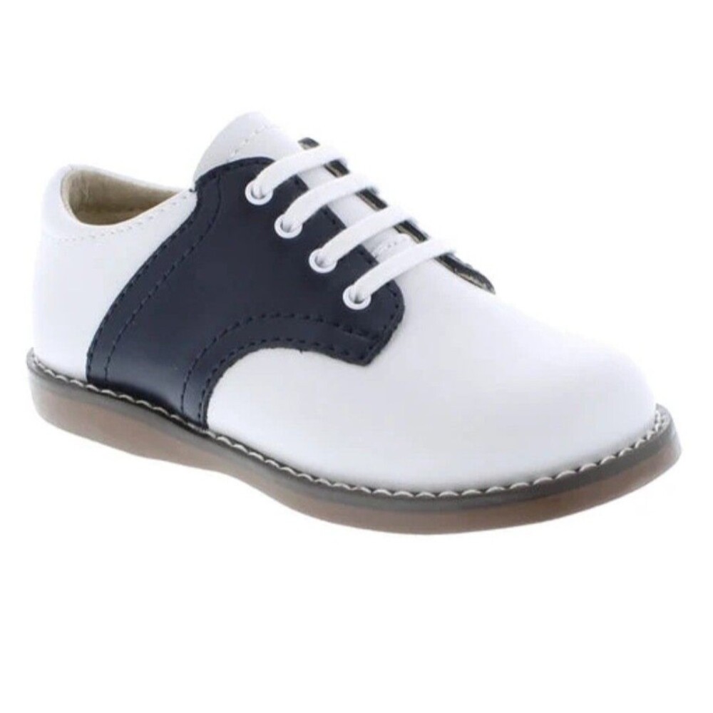 Footmates Cheer Saddle Oxford Size 7.5 Child Black & White Dress School Uniform